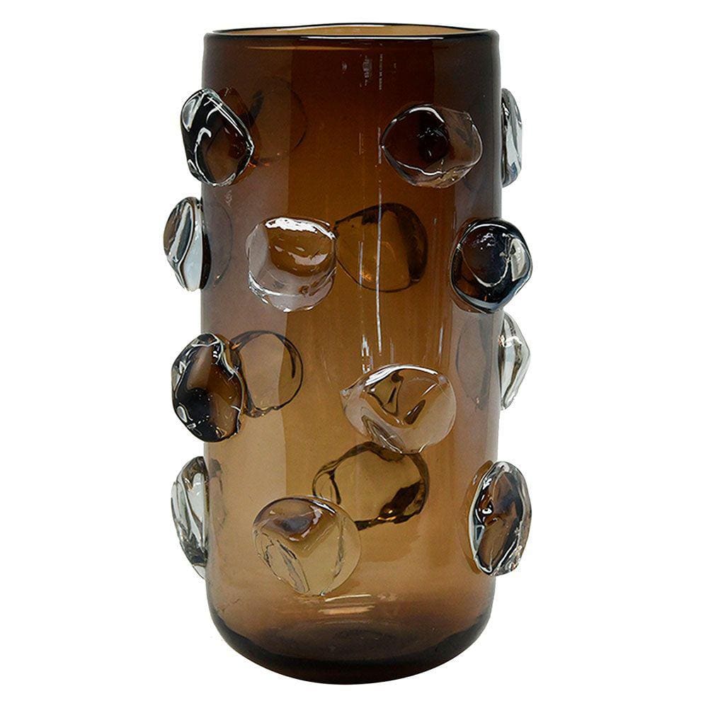 Vaso Decorativo de Vidro Marrom 33cm RDH0009 BTC