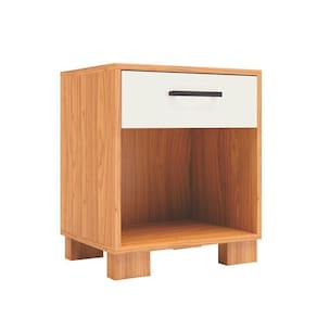 Mesa De Cabeceira Com Essence Freijó Off White Brilho