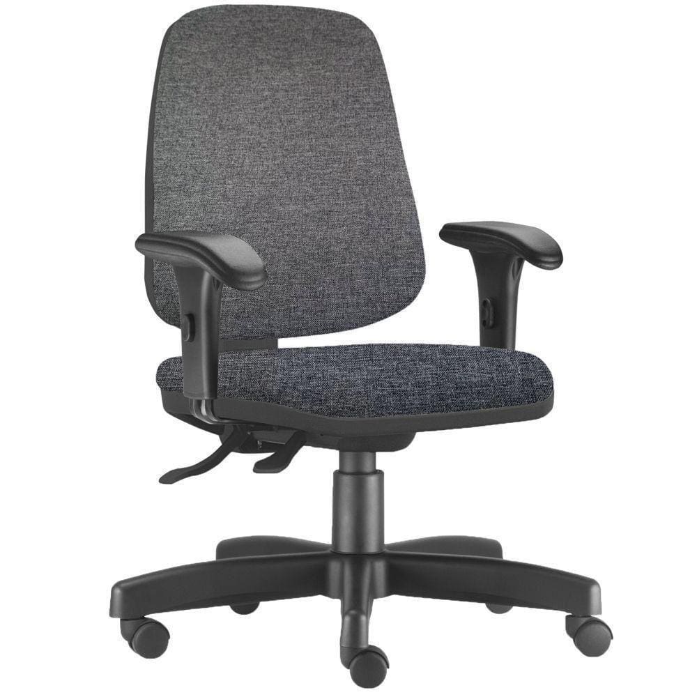 Cadeira Giratória Job L02 Diretor Executiva Linho Chumbo