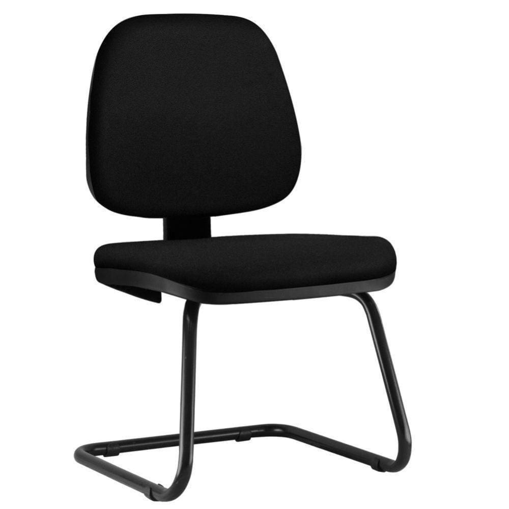 Cadeira Para Escritório Job L02 Fixa Crepe Preto