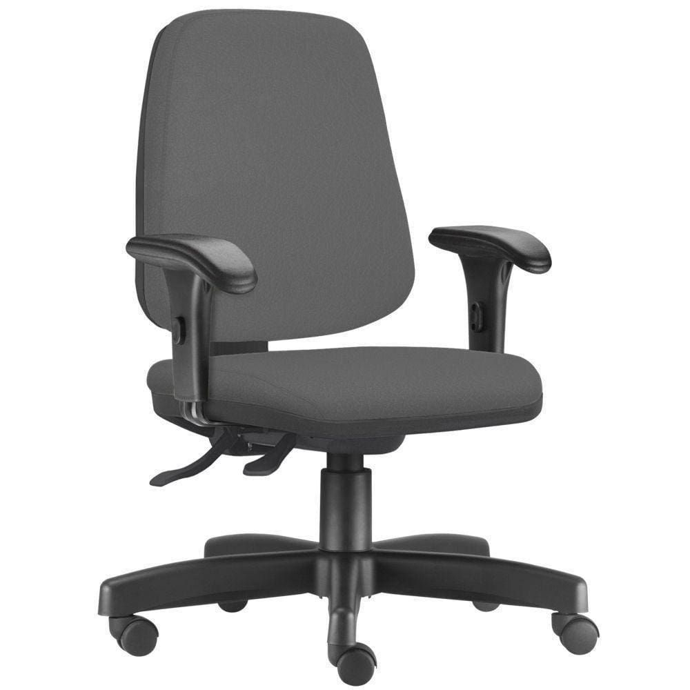 Cadeira Giratória Job L02 Diretor Executiva Crepe Cinza