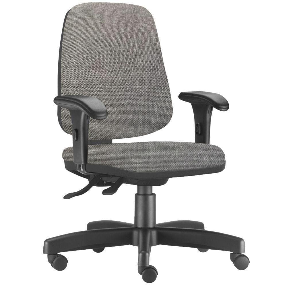 Cadeira Giratória Job Diretor Executiva Linho Cinza Escuro