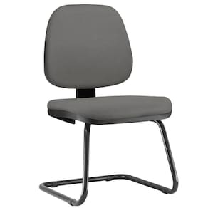 Cadeira Para Escritório Job L02 Fixa Crepe Cinza