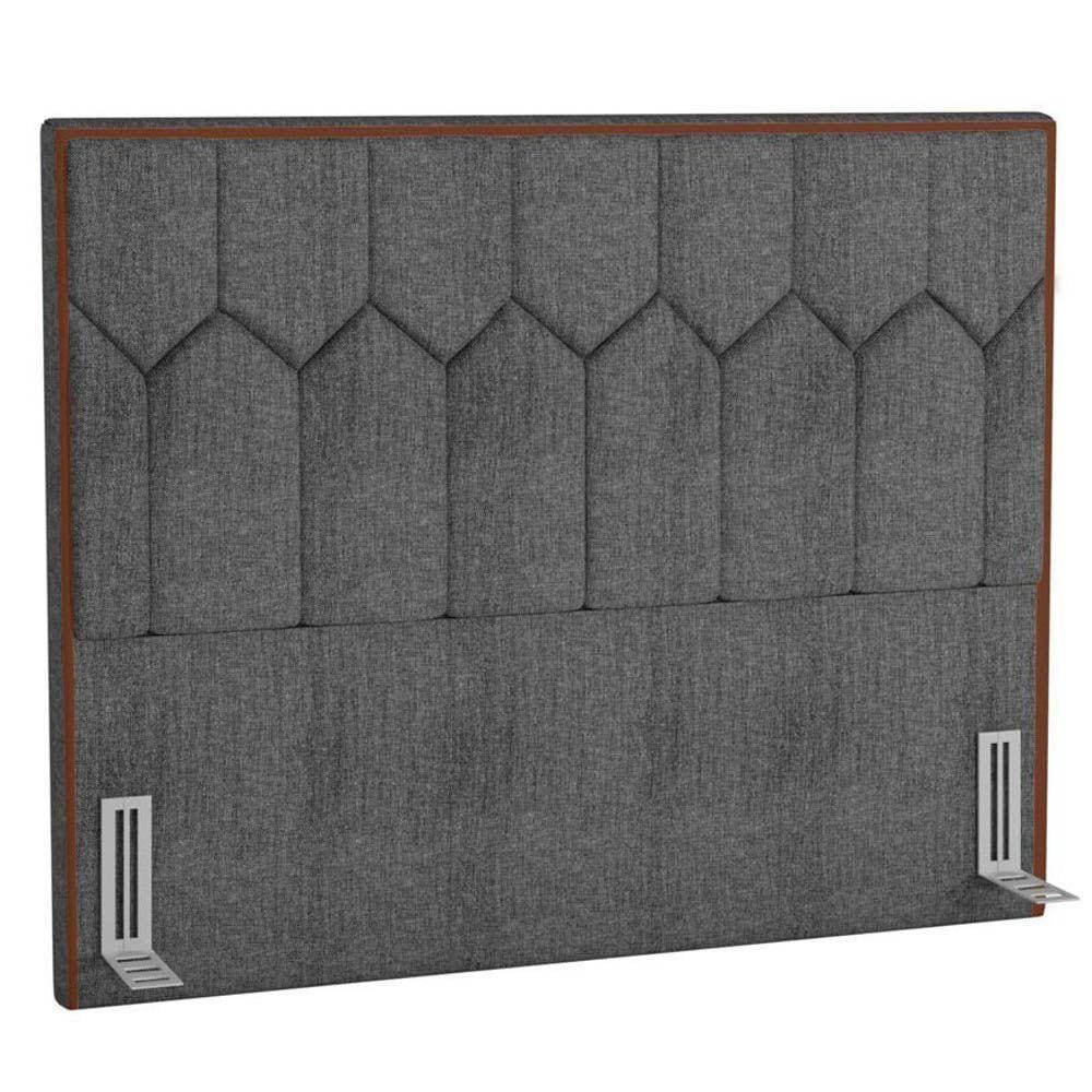 Cabeceira Cama Box Casal 140Cm Órion P02 Linho Cinza