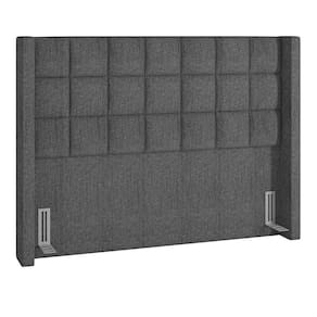 Cabeceira Cama Box Casal King 195Cm Pisa P02 Linho Cinza