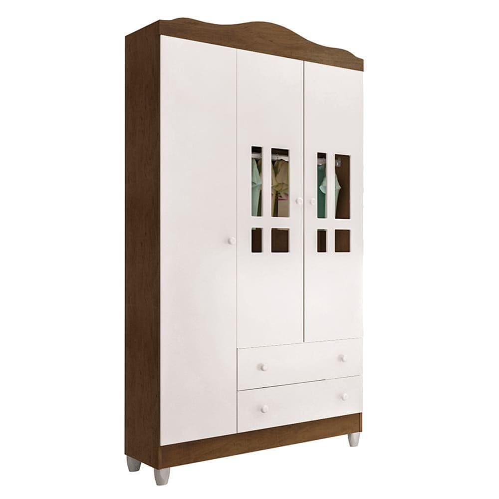 Guarda Roupa Infantil Com Gavetas Branco Fosco Com