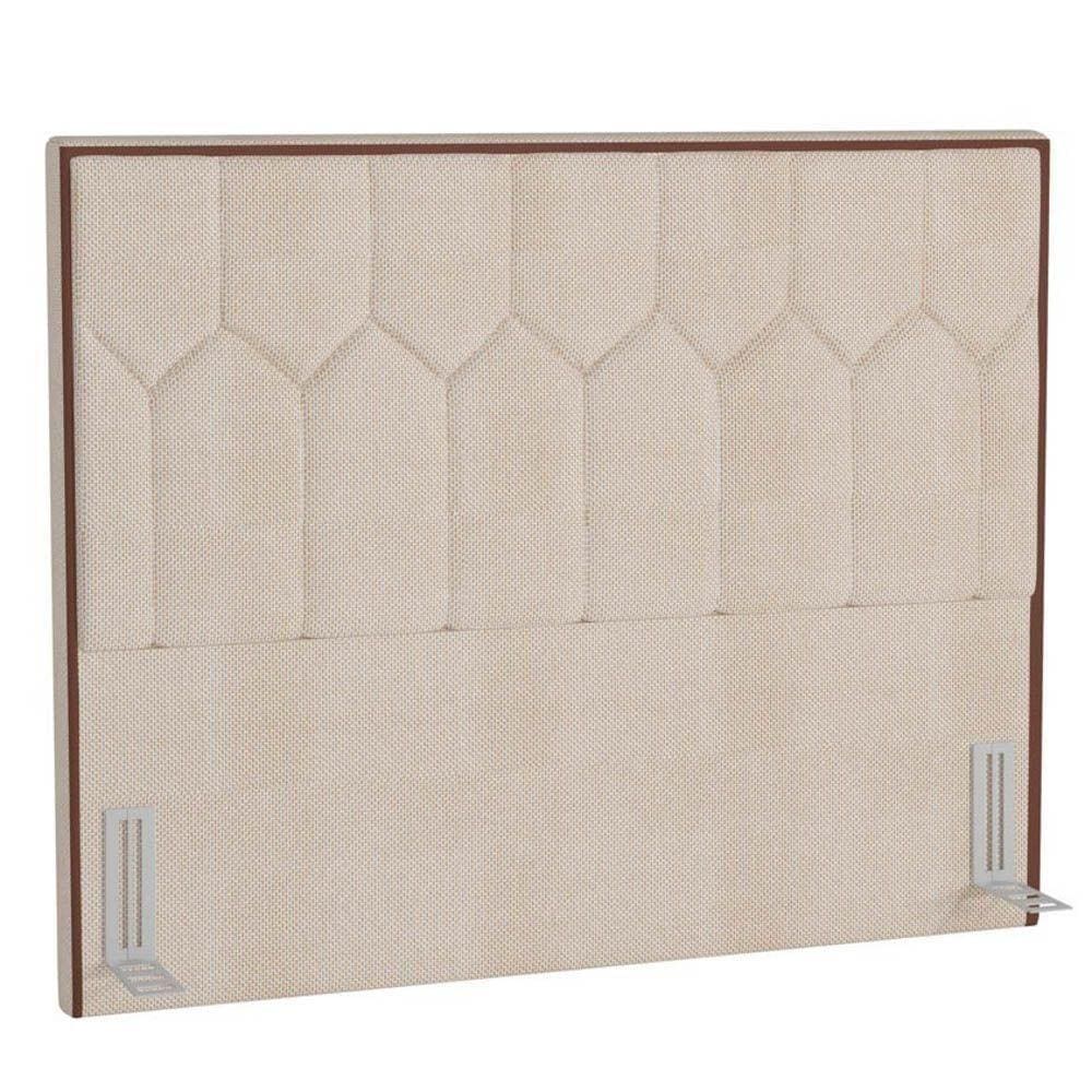Cabeceira Cama Box Casal 140Cm Órion P02 Linho Bege Cru