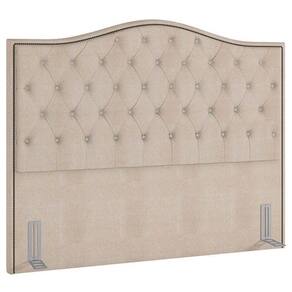 Cabeceira Cama Box Casal Queen 160Cm Linho Bege Cru