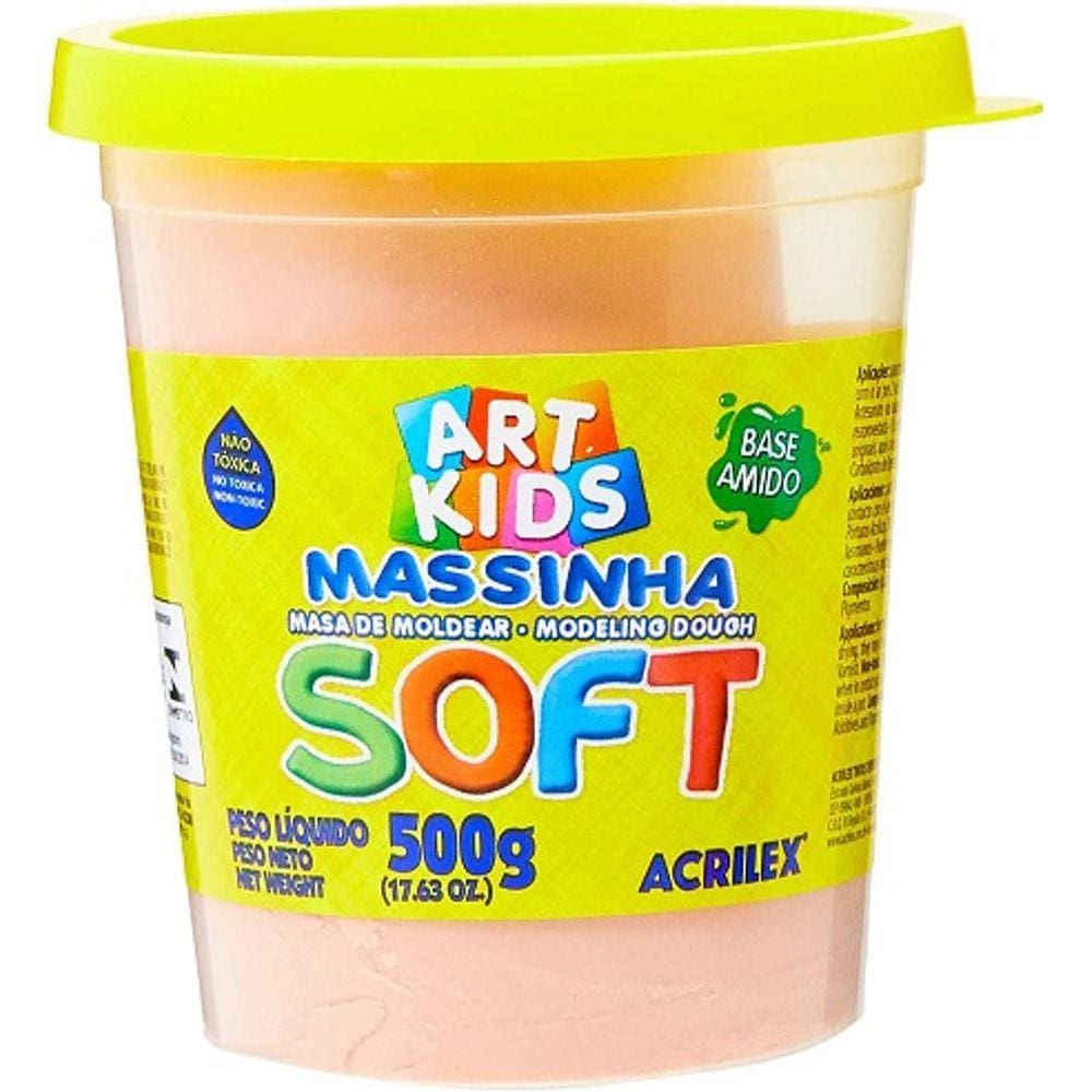 Massinha de Modelar Escola Rosa Pele 500g - Acrilex