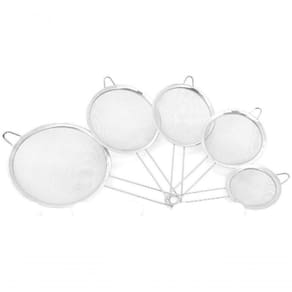 Super Kit Peneiras Aço Inox 5pçs 10,14,16,18 E 20cm -yazi