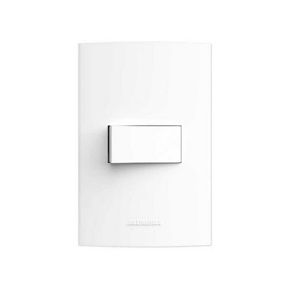 Conjunto montado de 1 interruptor simples com placa 4x2 10A 250V branco Inovapro