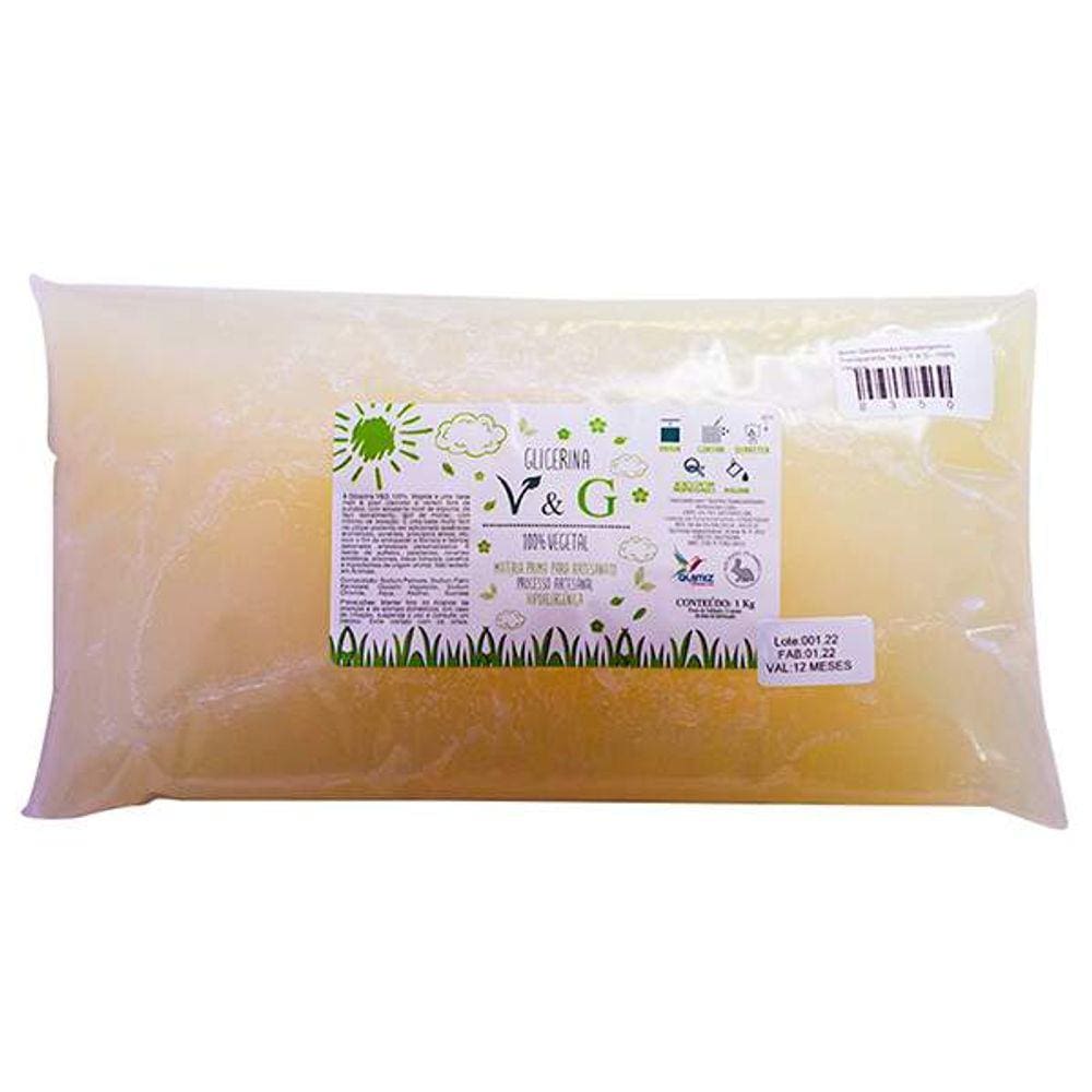 Base Glicerinada Hipoalergenica Transp 1Kg V&G 100% Vegetal