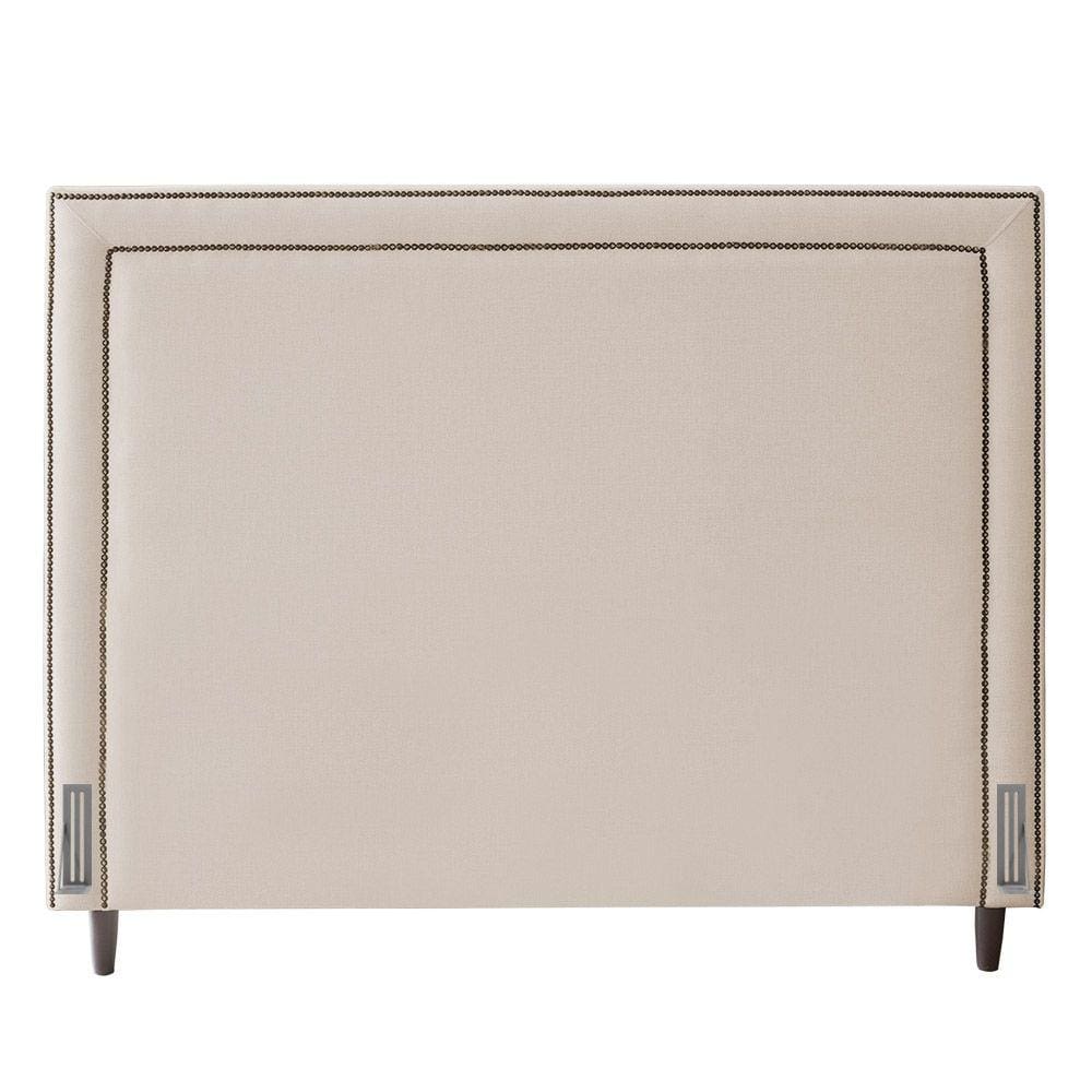 Cabeceira Cama Box Casal Maísa 140cm Com Frame Linho Bege - Desk Design