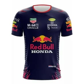 Camiseta Super Max Verstappen Fórmula 1 Red B Campeão Racing