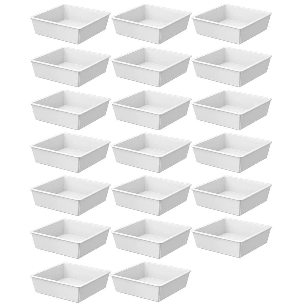 Kit 20 Travessas Pequenas 230ml Retangulares Brancas Servir Lancheria Restaurante Bar Coza