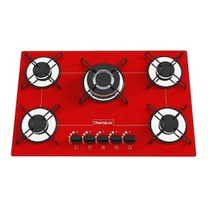 Fogão Cooktop Chamalux 5 Bocas Tripla Chama Vermelho 110v/220v