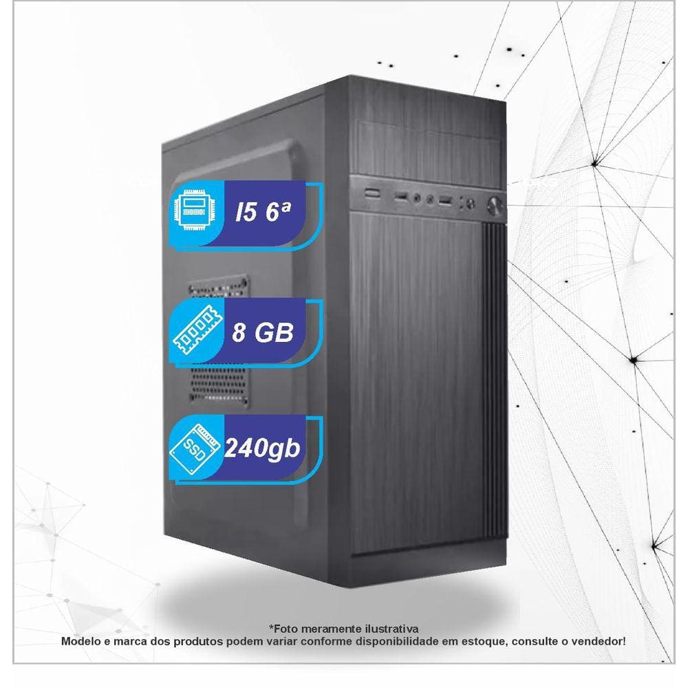 Computador I5 6, 8gb DDR4, SSD 240gb, Wi-fi
