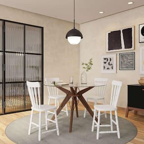conjunto 2 cadeiras de cozinha frisco branca