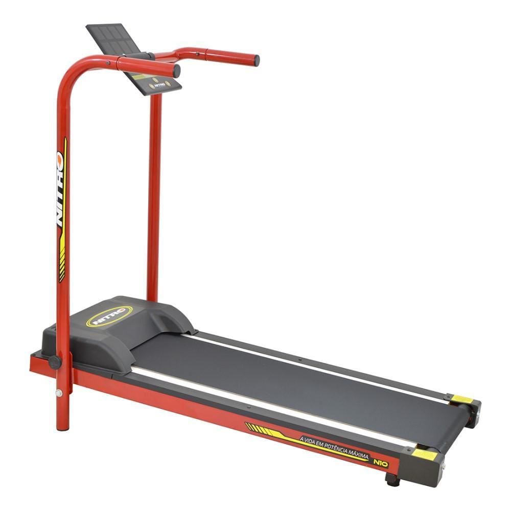Esteira Elétrica Ergométrica Nitro N10 Academia 5 Funções Fitness Casa Exercício Bivolt Vermelho