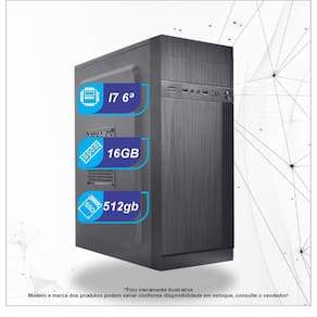 Computador Novo, Core I7, 16gb DDR4, SSD 512gb, Wi-Fi
