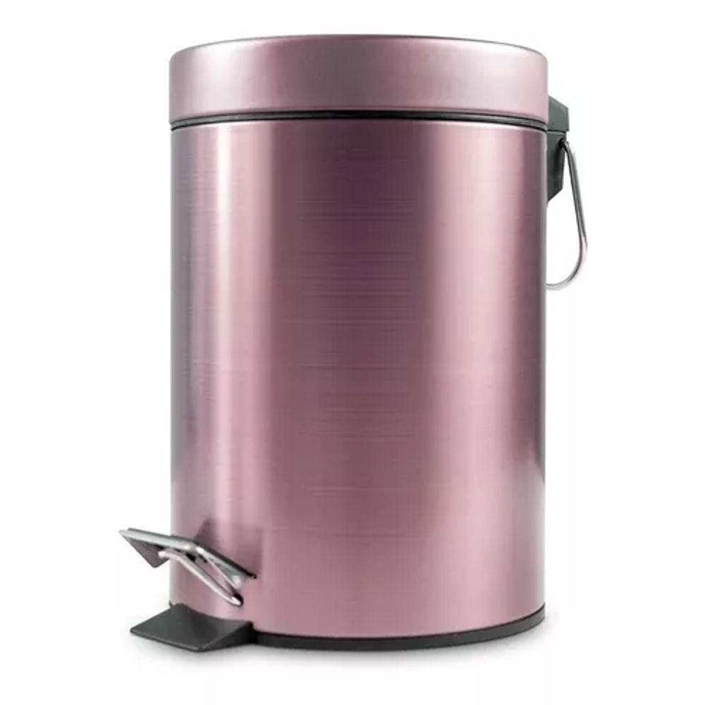 Lixeira De Banheiro Metal 5 L Rose Gold 27x20x25cm