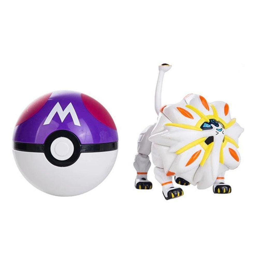 Pokemon solgaleo articulado dentro pokebola