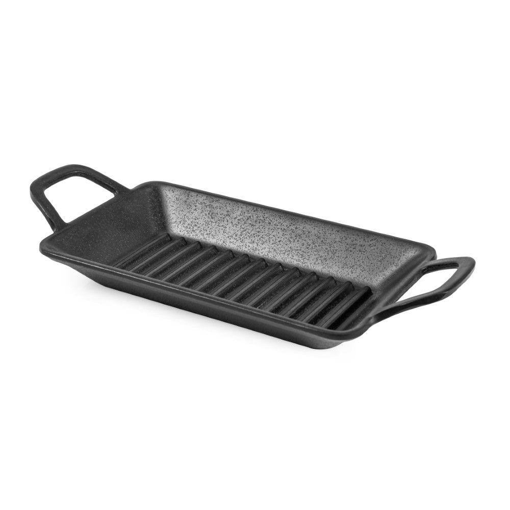 Mini Travessa Grill Retangular C/ Alça 22,5X10 Cm