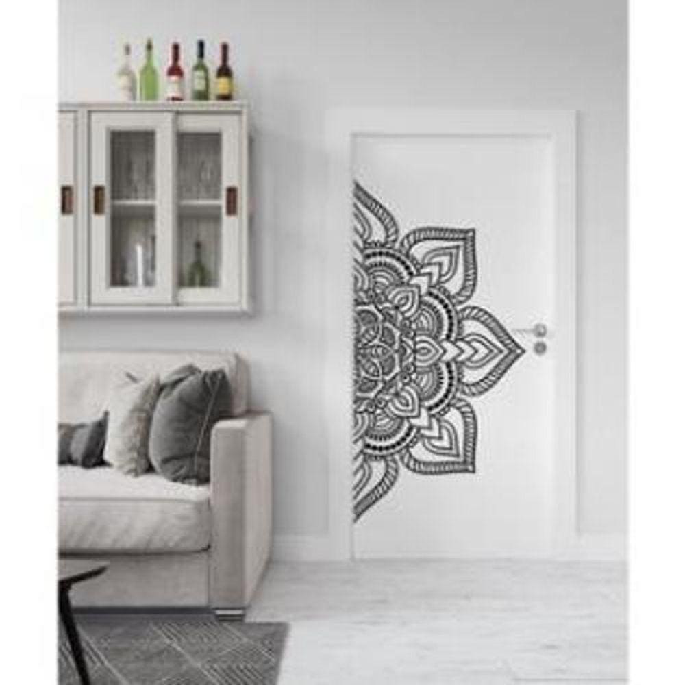 Adesivo De Porta Mandala Mod 24