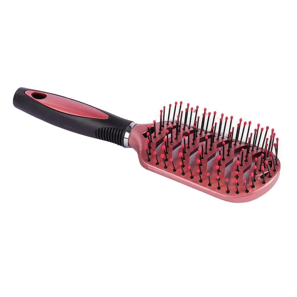Escova de Cabelo Plastico 23cm Raquete Color Cinza Rose - PANAMI
