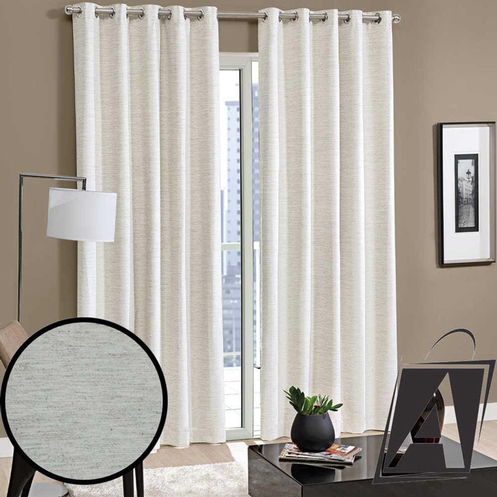 Cortina Blackout Em Linho Ilhós Aneliza Dohler 2,00m x 2,30m