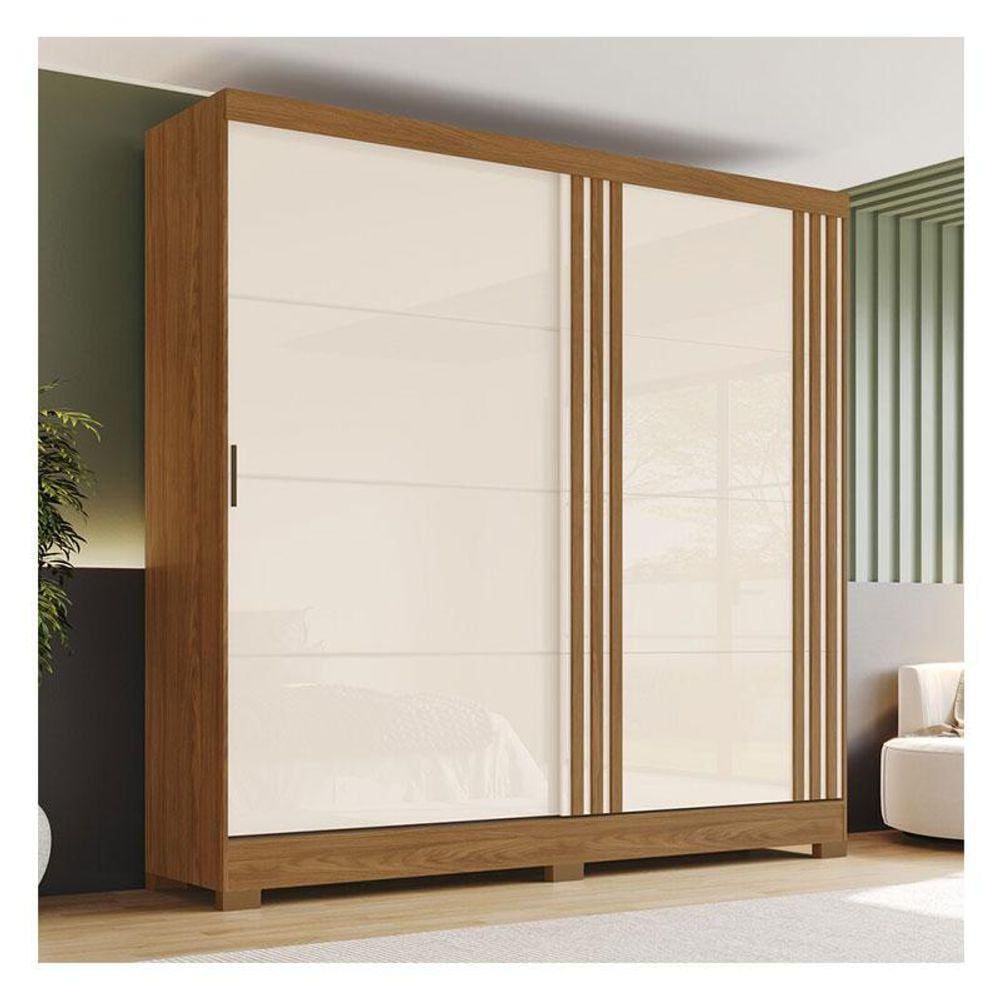 Guarda Roupa Solteiro Ambiente B352 Nature Off White - Briz Móveis