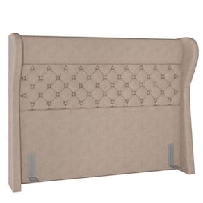 Cabeceira Cama Box Casal King 195Cm Trinidad P02 Linho Areia