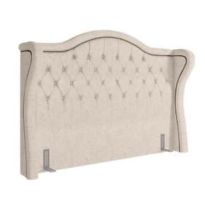 Cabeceira Cama Box Casal King 195Cm Antibes P02 Linho Cru