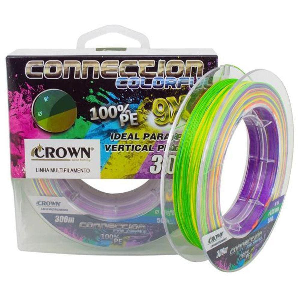 Linha Multifilamento Crown Connection 9X Color 0,43Mm 300M