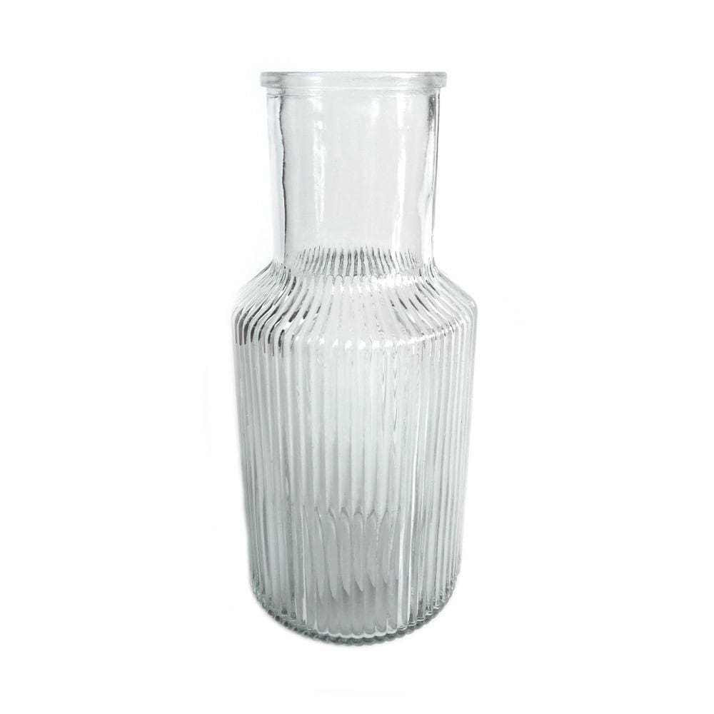Vaso Vidro Le Mandala Canelado 22cm Transparente