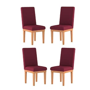 Kit 4 Cadeiras Estofadas Para Mesa De Jantar marsala