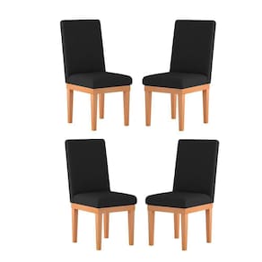Kit 4 Cadeiras Estofadas Para Mesa De Jantar preto