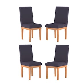 Kit 4 Cadeiras Estofadas Para Mesa De Jantar cinza