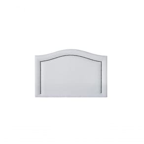 Cabeceira Solteiro 90x60 Courino Branco Tacha Fumê