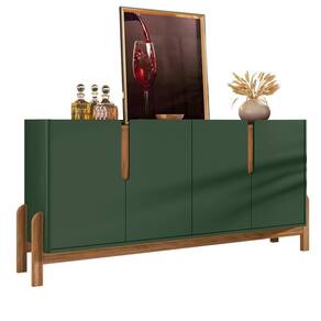 Buffet Aparador 4 Portas 170Cm 050518 Verde Oliva Cedro