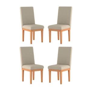 Kit 4 Cadeiras Estofadas Para Mesa De Jantar bege