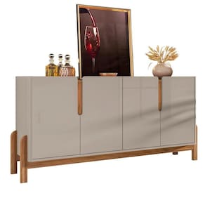 Buffet Aparador 4 Portas 170Cm 050518 Off White Cedro