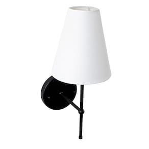 Arandela De Parede Classica Cupula Tecido Algodao E27 Bivolt