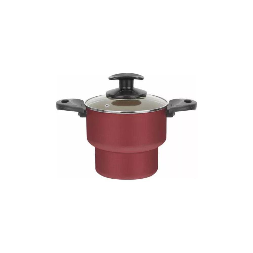 Cuscuzeiro Antiaderente Nº14 Com Tampa de Vidro Remaza 9804