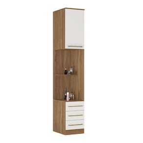 Guarda Roupa Modulado Módulo 7118 01 Porta 03 Gavetas Irlanda Amendola Branco Demóbile