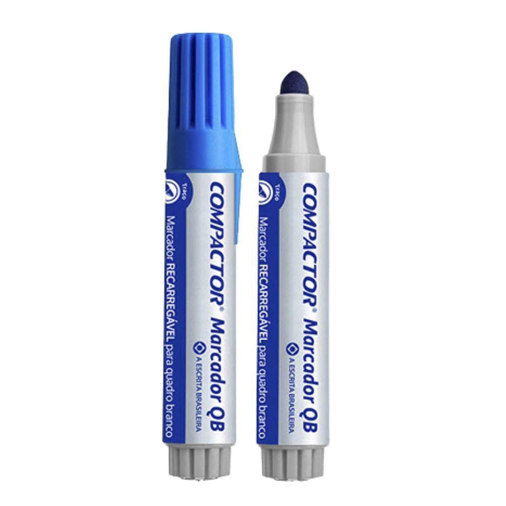 Marcador para Quadro Branco Compactor Azul com Traço Variante de 2mm a 5 mm