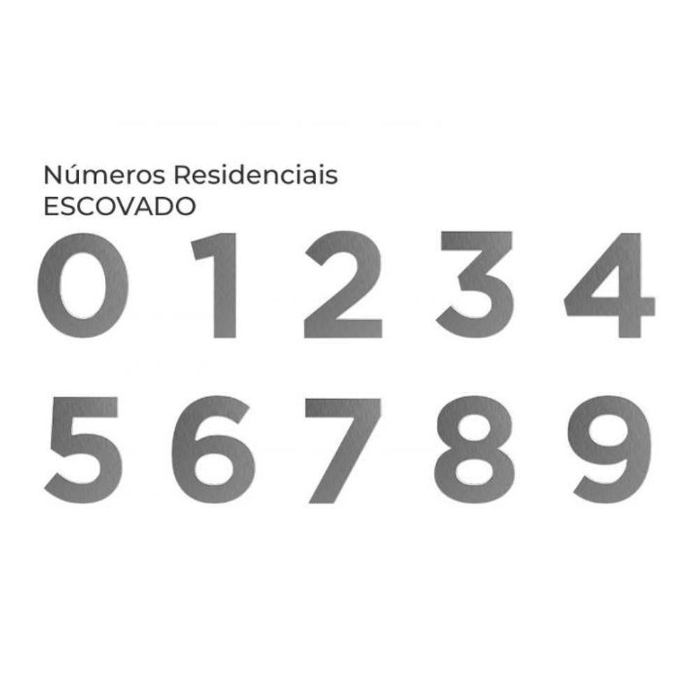 Numero Residencial Branco Pequeno 12.5cm 4 - NUMERAL (030452)