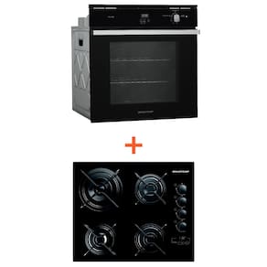 Combo Cooktop 4 bocas Brastemp + Forno de embutir a gás Brastemp (BDT62AE + BOA84AE) BDT6_BOA8_CJ