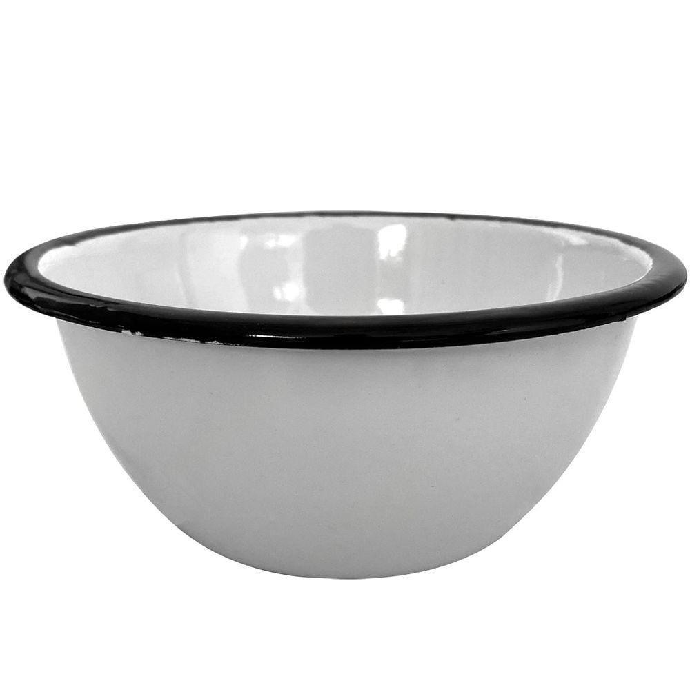 Tigela Esmaltada Ágata 500ml Bowl para Servir Esmaltados Silva Branco