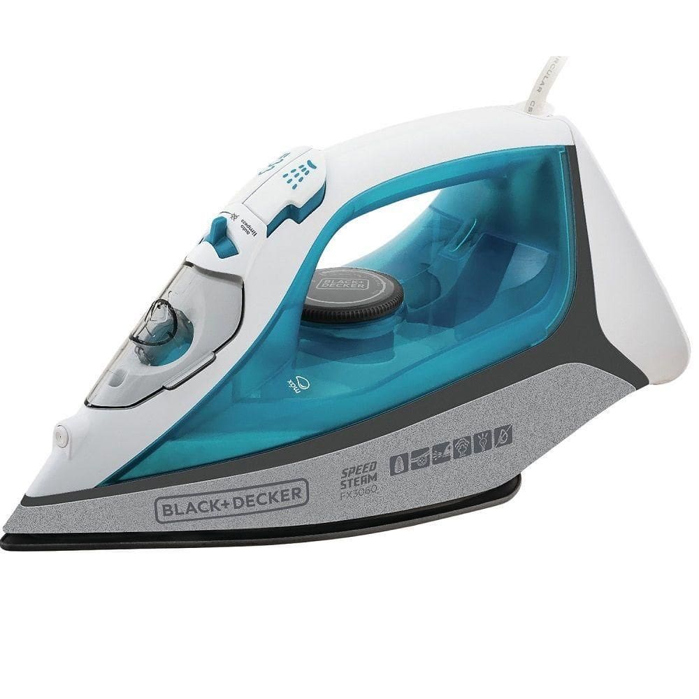 Ferro De Passar Vapor E A Seco Black + Decker Branco/Azul